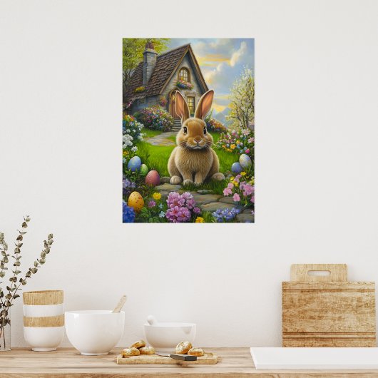 Rabbit Oaster Bunny Poster (Küche)