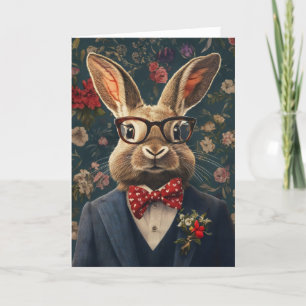 Rabbit Oaster Elegante Funny Feiertagskarte