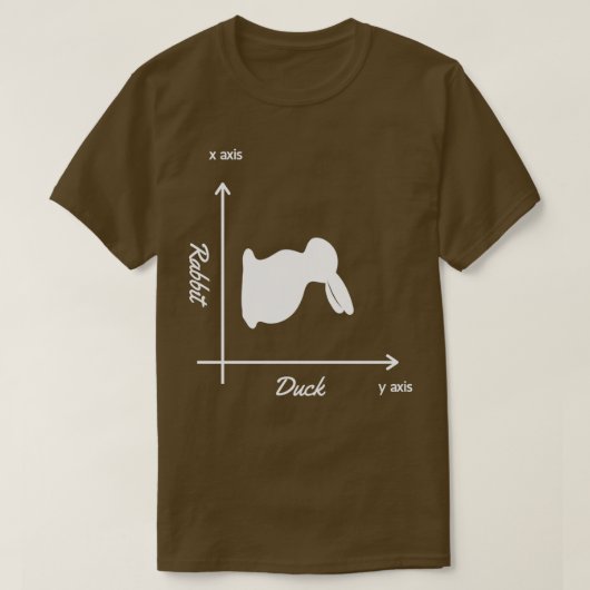 Rabbit or Duck Optical Illusion Math Philosophy Ge T-Shirt (Design vorne)