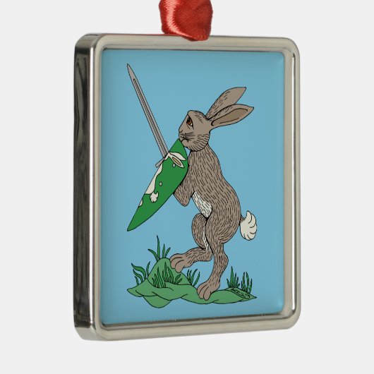 Rabbit Ornament Aus Metall (Rechts)