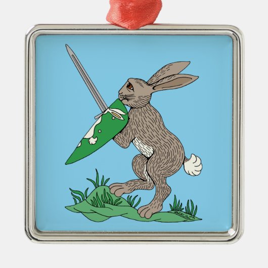 Rabbit Ornament Aus Metall (Vorne)
