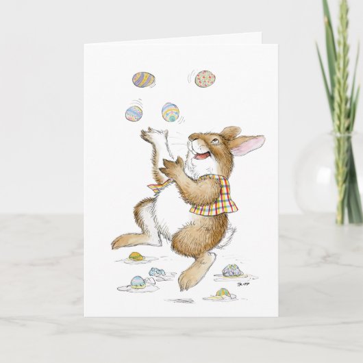 Rabbit-Osterkarte Karte (Vorderseite)