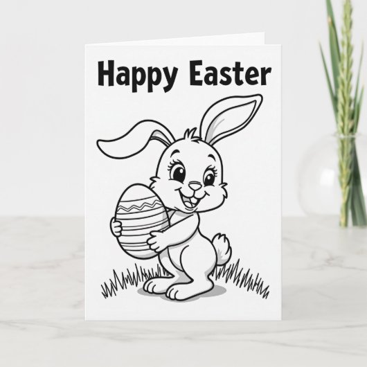 Rabbit Oval Pattern Celebration Card Karte (Vorderseite)