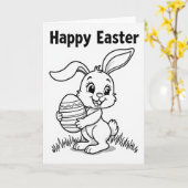 Rabbit Oval Pattern Celebration Card Karte (Gelbe Blume)
