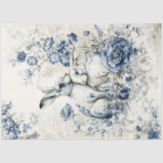 Rabbit Pair Three Tissue Paper Seidenpapier