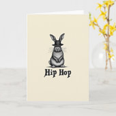 Rabbit Pattern Hip Hop Card Karte (Gelbe Blume)