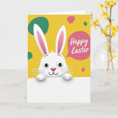 Rabbit Peek Easter Shapes Card Karte (Gelbe Blume)