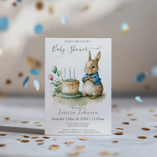 Rabbit Peter Baby Dusche Einladung