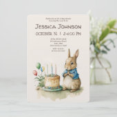 Rabbit Peter Baby Duwer Einladung (Stehend Vorderseite)