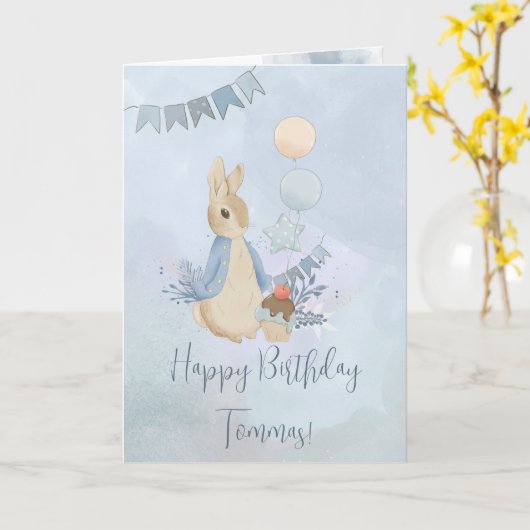 Rabbit Peter Card Karte (Gelbe Blume)