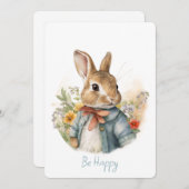 Rabbit Peter Feiertagskarte (Vorne/Hinten)