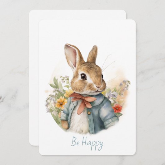 Rabbit Peter Feiertagskarte (Vorne/Hinten)