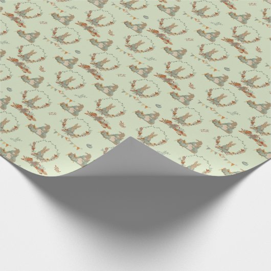Rabbit Peter Herbstwrapping Geschenkpapier (Ecke)
