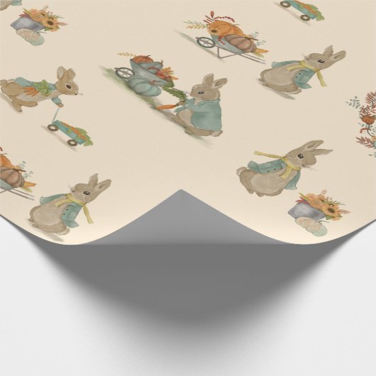 Rabbit Peter Herbstwrapping Papier Geschenkpapier (Ecke)
