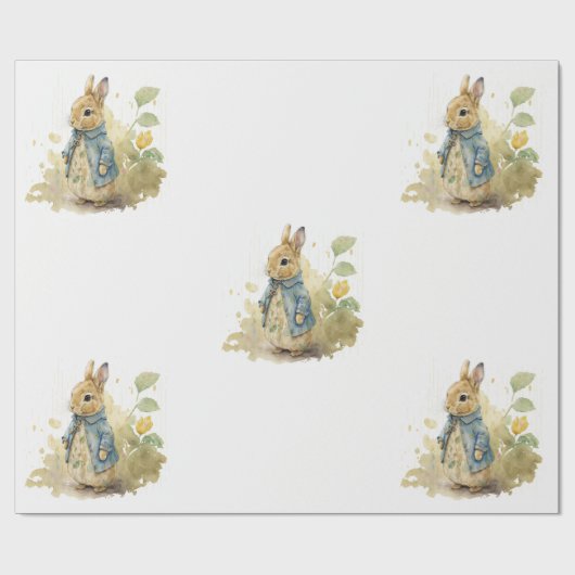 Rabbit Peter Party Wrapping Paper Geschenkpapier (Flach)