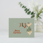 Rabbit Peter Weihnachten Postkarte (Stehend Vorderseite)