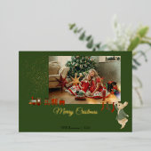 Rabbit Peter Weihnachtskarte Folien Feiertagskarte (Stehend vorne)