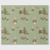 Rabbit Peter Weihnachtswrapping Paper Geschenkpapier (Flach)