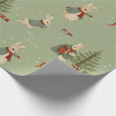 Rabbit Peter Weihnachtswrapping Paper Geschenkpapier (Ecke)
