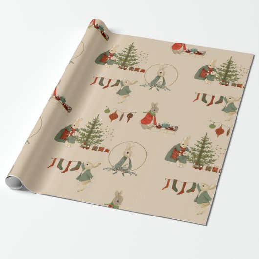 Rabbit Peter Weihnachtswrapping Paper Geschenkpapier (Ungerollt)