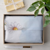 Rabbit pink ears white daisies Happy Easter Seidenpapier (Geschenk)