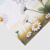 Rabbit pink ears white daisies Happy Easter Seidenpapier (Detail)
