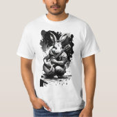"Rabbit Plays the Guitar!" " T-Shirt (Vorderseite)