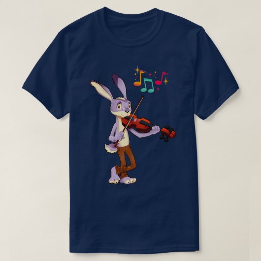 Rabbit plays the violin professionally T-Shirt (Design vorne)