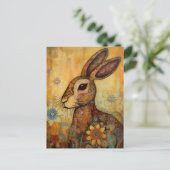Rabbit Postcard Postkarte (Stehend Vorderseite)