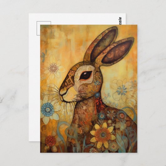 Rabbit Postcard Postkarte (Vorne/Hinten)
