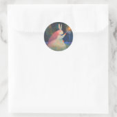 Rabbit Princess Runder Aufkleber (Tasche)