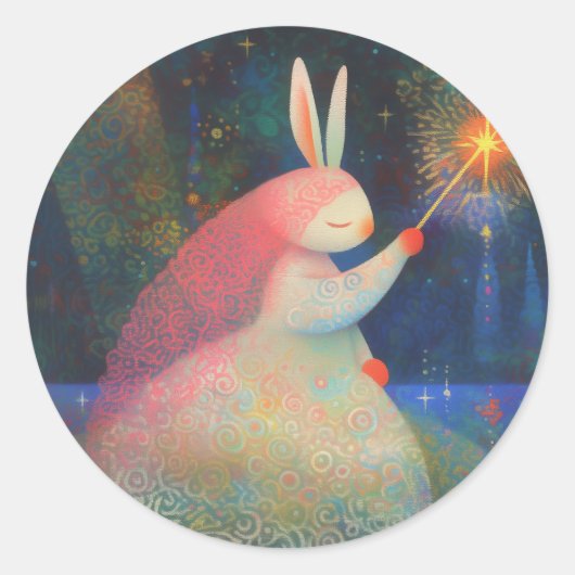 Rabbit Princess Runder Aufkleber (Vorderseite)