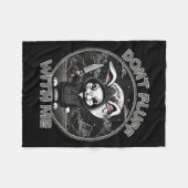 Rabbit Pun Don´t Fluff With Me Evil Bunny Costume Fleecedecke (Vorderseite (Horizontal))