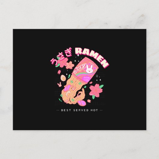 Rabbit Ramen - Beste heiße Freude Postkarte (Vorderseite)