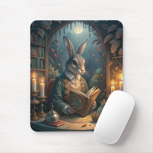 Rabbit Reading Mousepad (Mit Mouse)