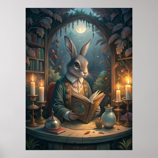 Rabbit Reading Poster (Vorne)