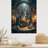 Rabbit Reading Poster (Küche)