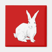 Rabbit Red Magnet (Vorne)