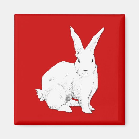 Rabbit Red Magnet (Vorne)