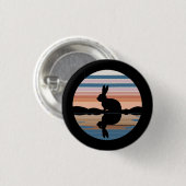 Rabbit Retro Sunset Button (Vorne & Hinten)