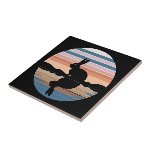 Rabbit Retro Sunset Fliese (Seite)