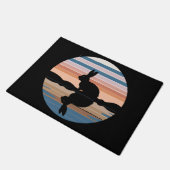 Rabbit Retro Sunset Fußmatte (Schrägansicht)