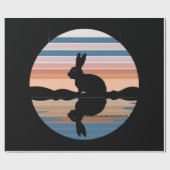 Rabbit Retro Sunset Geschenkpapier (Flach)