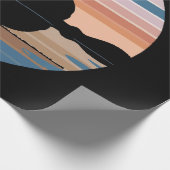 Rabbit Retro Sunset Geschenkpapier (Ecke)
