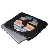 Rabbit Retro Sunset Laptopschutzhülle (Vorne Knopf)