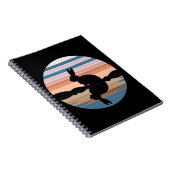 Rabbit Retro Sunset Notizblock (Rechte Seite)