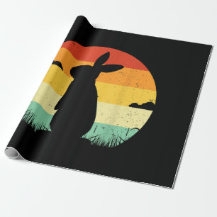 Rabbit Retro Vintager 80er Style Bunny Lover Geschenkpapier