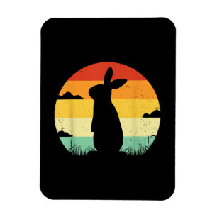 Rabbit Retro Vintager 80er Style Bunny Lover Magnet