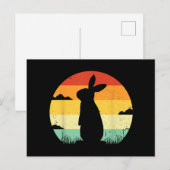 Rabbit Retro Vintager 80er Style Bunny Lover Postkarte (Vorne/Hinten)