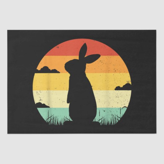 Rabbit Retro Vintager 80er Style Bunny Lover Seidenpapier (Vorderseite)